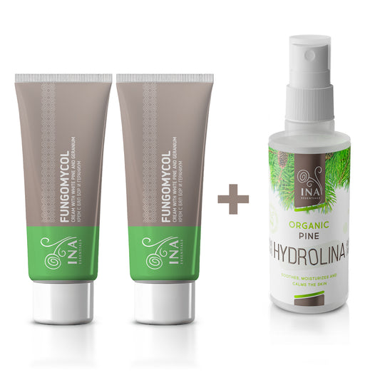 Kupite 2 kreme za gljivice na noktima ili suhu i ispucalu kožu i dobijte 1 organsku vodu od bijelog bora besplatno.