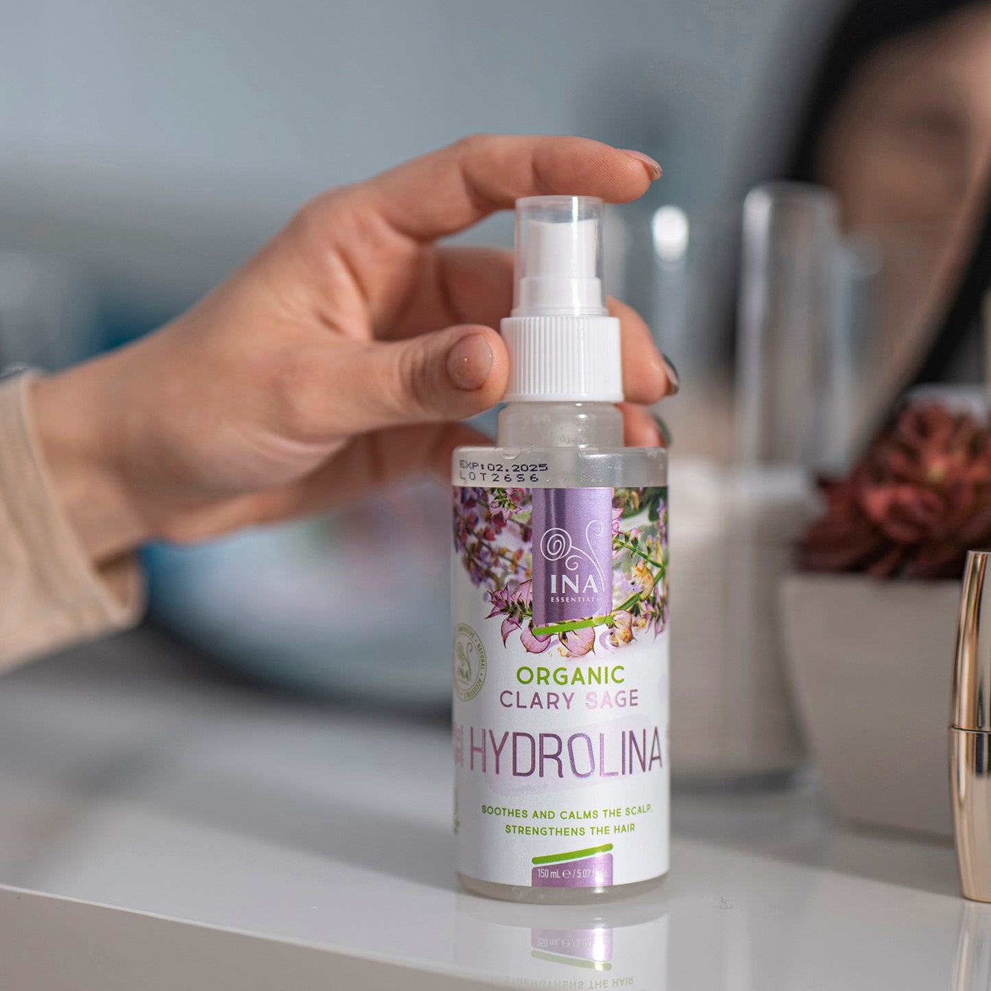 Organski hidrolat muškatne kadulje - Hydrolina protiv PERUTI (150ml)