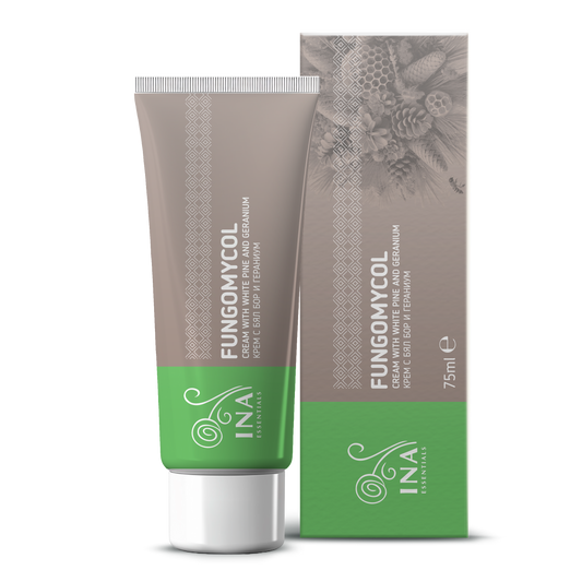 2 u 1 krema za gljivice na noktima i suhu, ispucalu kožu - s bijelim borom, ureom i geranijom