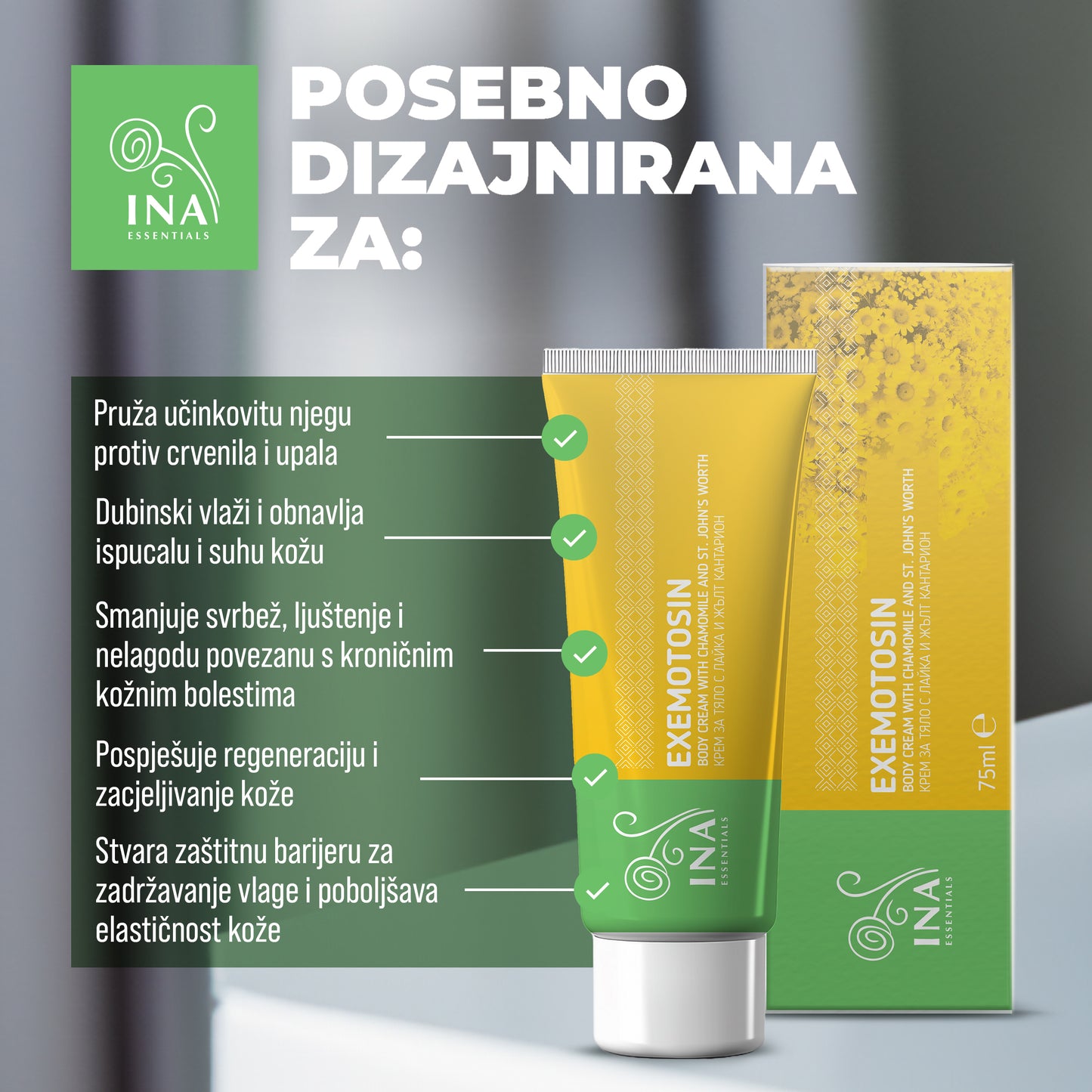 + Dar Krema za psorijazu, ekceme i nadraženu kožu - s gospinom travom, kamilicom i propolisom
