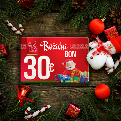 Kupite božićni bon u vrijednosti od 30 €, platite 25 € - Digitalni bon