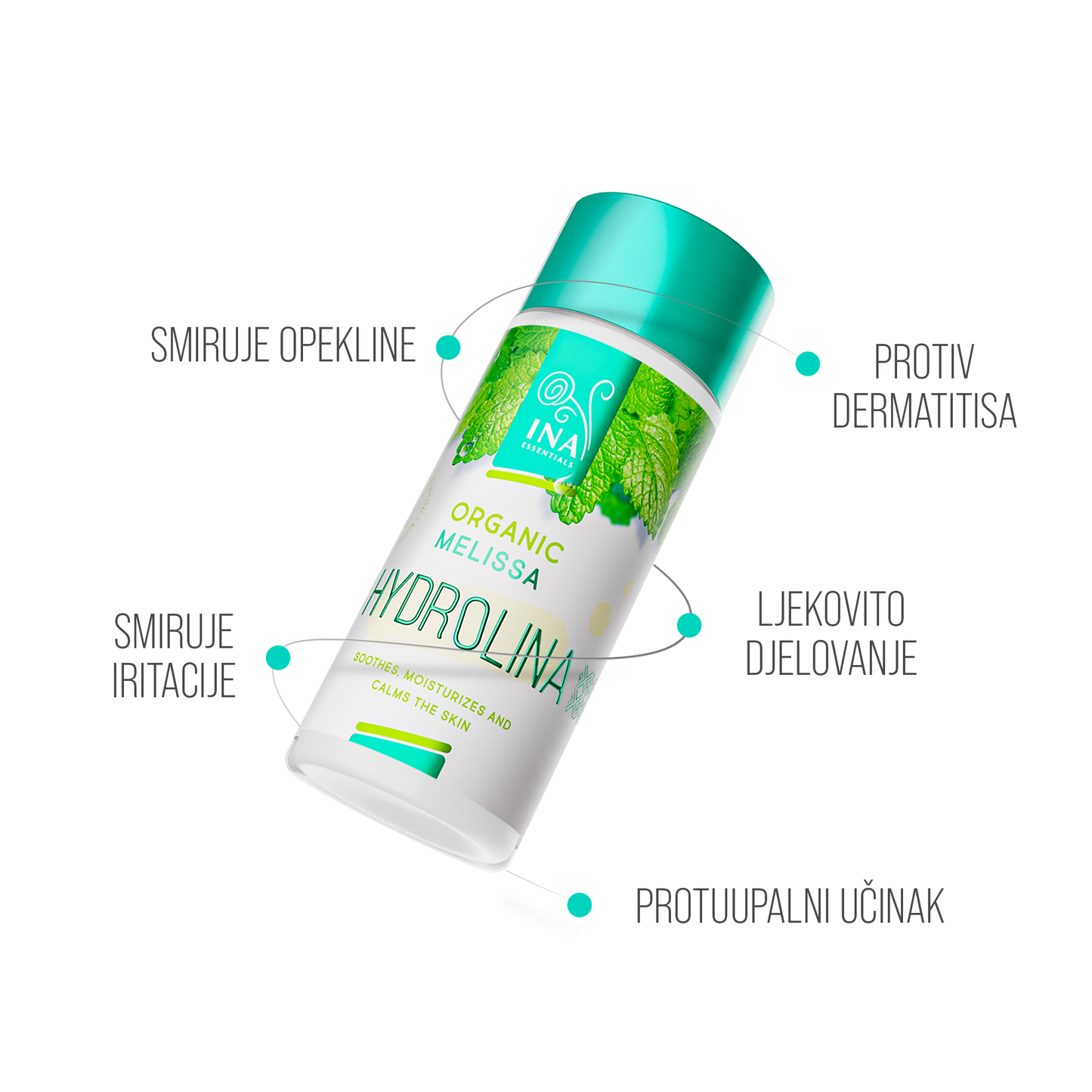 Organski hidrolat - Hydrolina matičnjaka protiv IRITACIJE KOŽE (150ml)