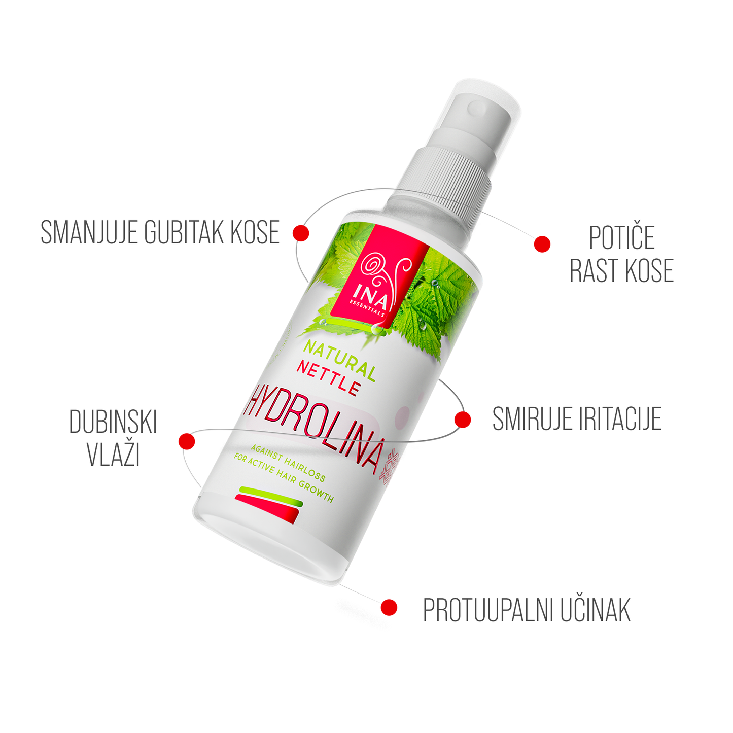 Organski hidrolat  - Hydrolina divlje koprive - protiv OPADANJA I MASNE KOSE (150ml)